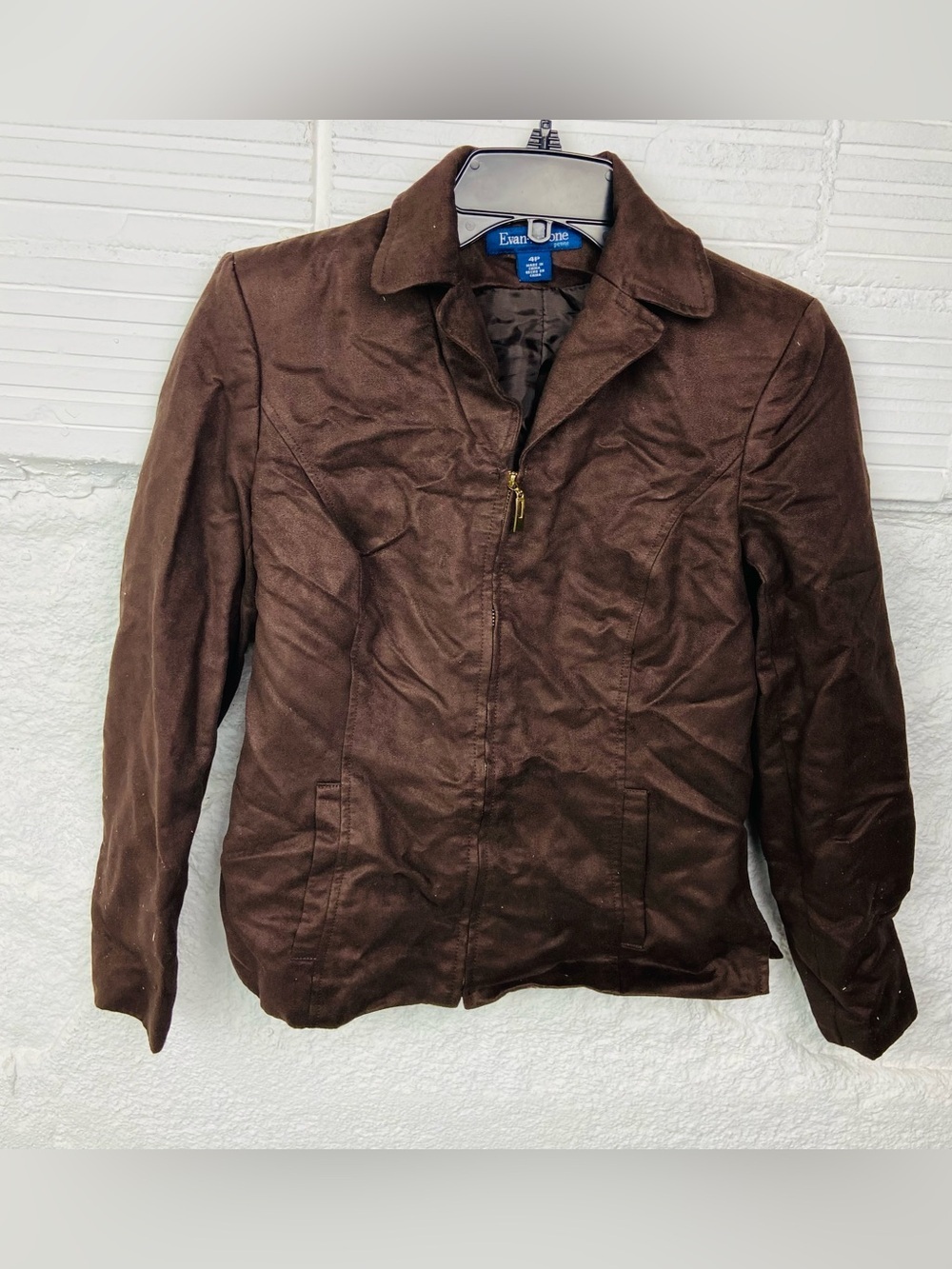 Evan Picone Women's Dark Brown lightweight Zip Jacket Size 4P - Picture 3 of 10
